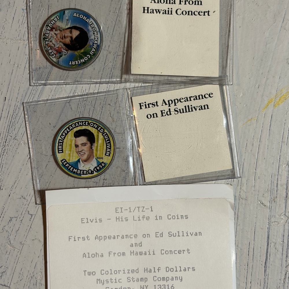 Elvis Presley His Life in Coins Collectible Set – Ed Sullivan & Aloha Hawaii